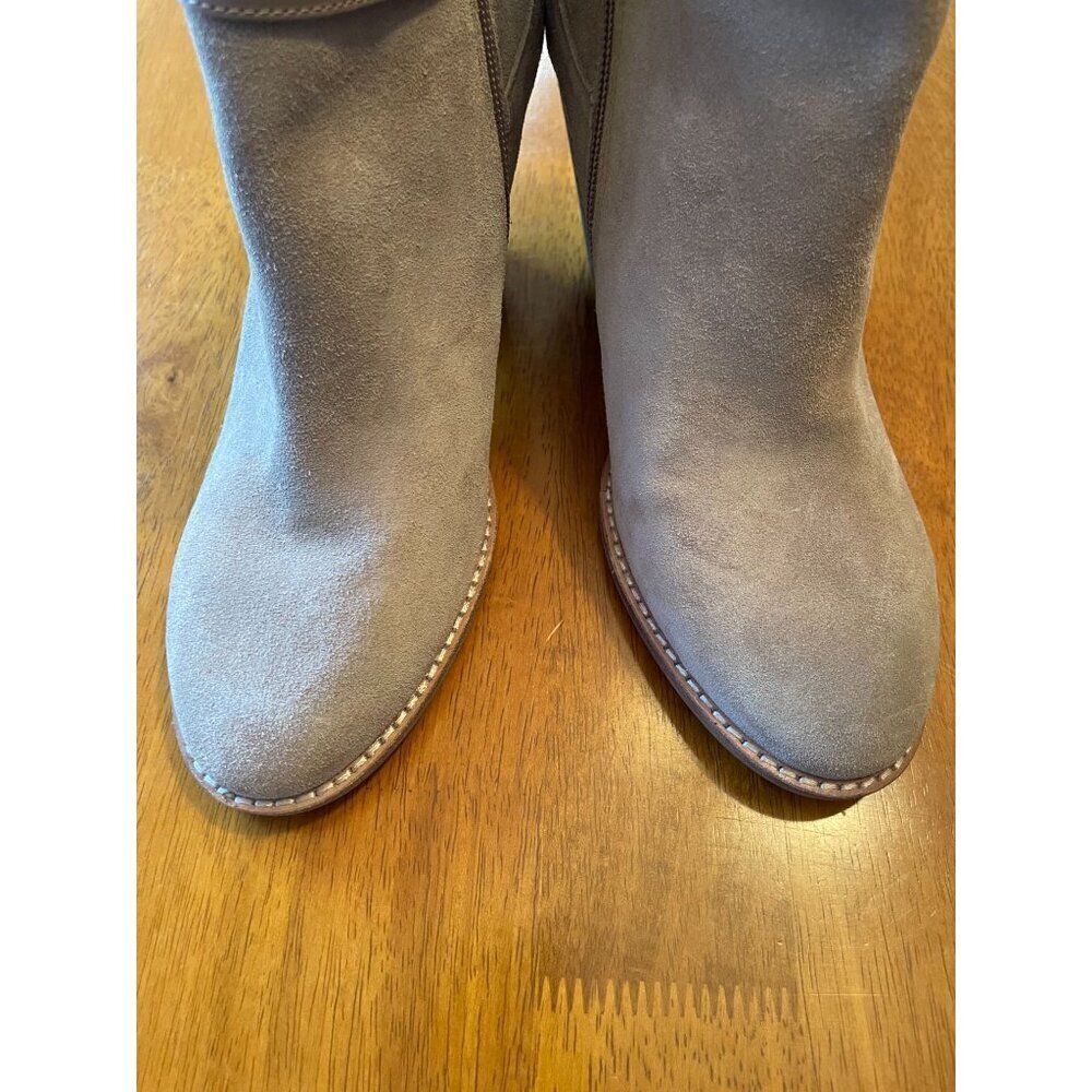 Alex Marie Women's Suede Ankle Boots With Stacked Heel Buckle Straps - Size 7.5 - Picture 2 of 9